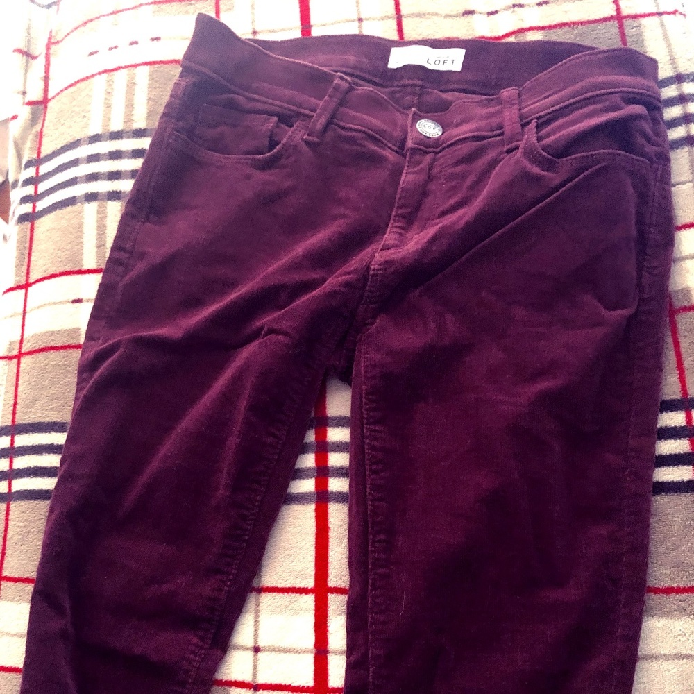 Loft Maroon Corduroy